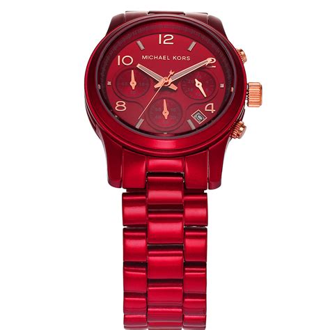 michael kors red and black watch|mk7436.